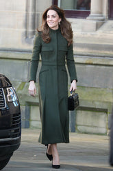 Vestido largo verde oscuro inspirado en Kate Middleton